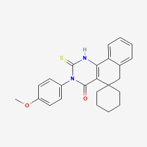 3-(4-methoxyphenyl)-2-thioxo-2,3-dihydro-1H-spiro[benzo[h]quinazoline-5,1'-cyclohexan]-4(6H)-one
