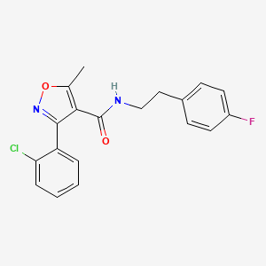 molecular formula C19H16ClFN2O2 B3442820 3-(2-chlorophenyl)-N-[2-(4-fluorophenyl)ethyl]-5-methyl-4-isoxazolecarboxamide 