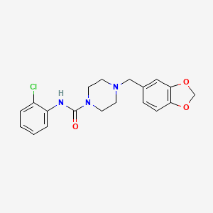 4-(1,3-benzodioxol-5-ylmethyl)-N-(2-chlorophenyl)-1-piperazinecarboxamide