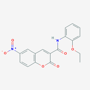 molecular formula C18H14N2O6 B3442842 N-(2-ethoxyphenyl)-6-nitro-2-oxo-2H-chromene-3-carboxamide 