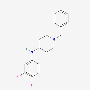 molecular formula C18H20F2N2 B3442852 1-benzyl-N-(3,4-difluorophenyl)-4-piperidinamine 