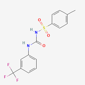 molecular formula C15H13F3N2O3S B3442860 4-methyl-N-({[3-(trifluoromethyl)phenyl]amino}carbonyl)benzenesulfonamide CAS No. 5365-63-9