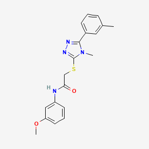 molecular formula C19H20N4O2S B3442869 N-(3-methoxyphenyl)-2-{[4-methyl-5-(3-methylphenyl)-4H-1,2,4-triazol-3-yl]thio}acetamide 
