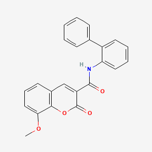 molecular formula C23H17NO4 B3442909 N-2-biphenylyl-8-methoxy-2-oxo-2H-chromene-3-carboxamide 