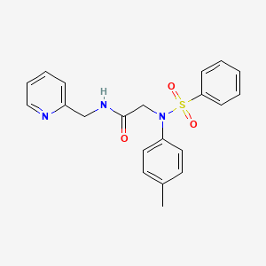 molecular formula C21H21N3O3S B3442930 N~2~-(4-methylphenyl)-N~2~-(phenylsulfonyl)-N~1~-(2-pyridinylmethyl)glycinamide 