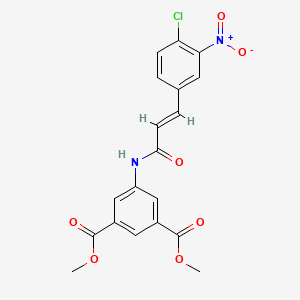 molecular formula C19H15ClN2O7 B3442946 dimethyl 5-{[3-(4-chloro-3-nitrophenyl)acryloyl]amino}isophthalate 