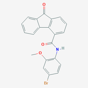 molecular formula C21H14BrNO3 B344295 N-(4-bromo-2-methoxyphenyl)-9-oxo-9H-fluorene-4-carboxamide 