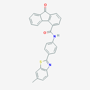 N-[4-(6-methyl-1,3-benzothiazol-2-yl)phenyl]-9-oxo-9H-fluorene-4-carboxamide