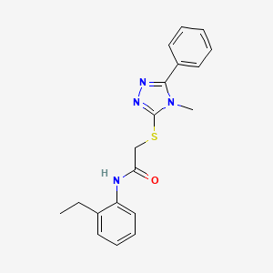 N-(2-ethylphenyl)-2-[(4-methyl-5-phenyl-4H-1,2,4-triazol-3-yl)thio]acetamide
