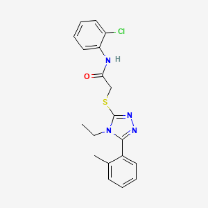 molecular formula C19H19ClN4OS B3443081 N-(2-chlorophenyl)-2-{[4-ethyl-5-(2-methylphenyl)-4H-1,2,4-triazol-3-yl]thio}acetamide 