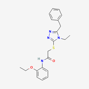 molecular formula C21H24N4O2S B3443091 2-[(5-benzyl-4-ethyl-4H-1,2,4-triazol-3-yl)thio]-N-(2-ethoxyphenyl)acetamide 