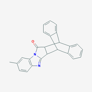 molecular formula C25H18N2O B344310 8-Methyl-4,11-diazaheptacyclo[12.6.6.02,13.03,11.05,10.015,20.021,26]hexacosa-3,5(10),6,8,15,17,19,21,23,25-decaen-12-one 