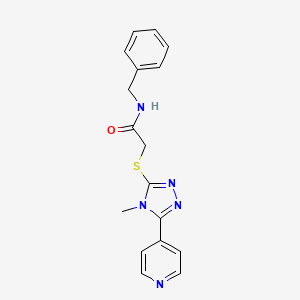 molecular formula C17H17N5OS B3443121 N-benzyl-2-{[4-methyl-5-(4-pyridinyl)-4H-1,2,4-triazol-3-yl]thio}acetamide 
