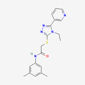 molecular formula C19H21N5OS B3443138 N-(3,5-dimethylphenyl)-2-{[4-ethyl-5-(3-pyridinyl)-4H-1,2,4-triazol-3-yl]thio}acetamide CAS No. 557065-43-7