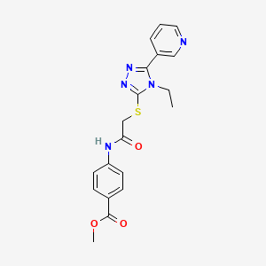 molecular formula C19H19N5O3S B3443152 methyl 4-[({[4-ethyl-5-(3-pyridinyl)-4H-1,2,4-triazol-3-yl]thio}acetyl)amino]benzoate CAS No. 618416-36-7