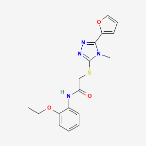 molecular formula C17H18N4O3S B3443172 N-(2-ethoxyphenyl)-2-{[5-(2-furyl)-4-methyl-4H-1,2,4-triazol-3-yl]thio}acetamide 