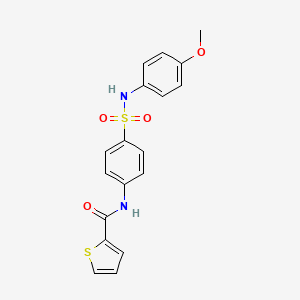 molecular formula C18H16N2O4S2 B3443214 N-(4-{[(4-methoxyphenyl)amino]sulfonyl}phenyl)-2-thiophenecarboxamide 