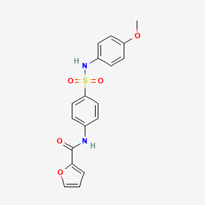 molecular formula C18H16N2O5S B3443215 N-(4-{[(4-methoxyphenyl)amino]sulfonyl}phenyl)-2-furamide 