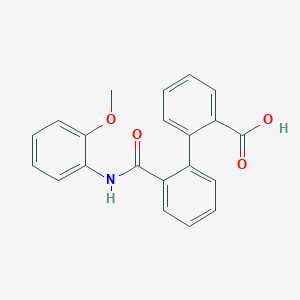 molecular formula C21H17NO4 B344326 2'-[(2-Methoxyanilino)carbonyl][1,1'-biphenyl]-2-carboxylic acid 