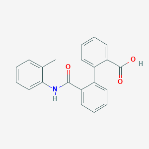 molecular formula C21H17NO3 B344327 2'-(2-Toluidinocarbonyl)[1,1'-biphenyl]-2-carboxylic acid 