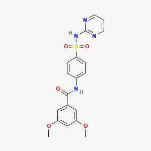 molecular formula C19H18N4O5S B3443272 3,5-dimethoxy-N-{4-[(2-pyrimidinylamino)sulfonyl]phenyl}benzamide 