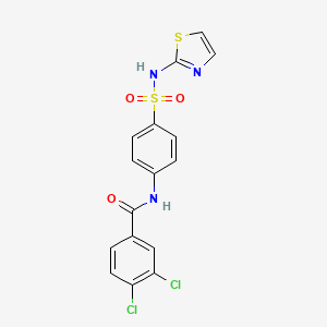 molecular formula C16H11Cl2N3O3S2 B3443273 3,4-dichloro-N-{4-[(1,3-thiazol-2-ylamino)sulfonyl]phenyl}benzamide 