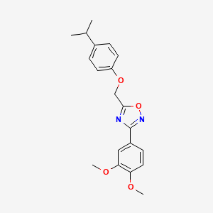 molecular formula C20H22N2O4 B3443290 3-(3,4-dimethoxyphenyl)-5-[(4-isopropylphenoxy)methyl]-1,2,4-oxadiazole 