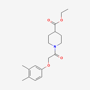 molecular formula C18H25NO4 B3443292 ethyl 1-[(3,4-dimethylphenoxy)acetyl]-4-piperidinecarboxylate 