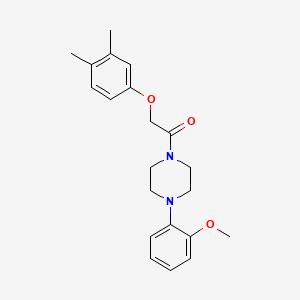 molecular formula C21H26N2O3 B3443298 1-[(3,4-dimethylphenoxy)acetyl]-4-(2-methoxyphenyl)piperazine 