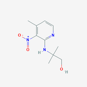 molecular formula C10H15N3O3 B344331 2-({3-Nitro-4-methyl-2-pyridinyl}amino)-2-methyl-1-propanol 