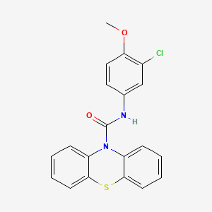 molecular formula C20H15ClN2O2S B3443318 N-(3-chloro-4-methoxyphenyl)-10H-phenothiazine-10-carboxamide 