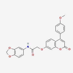N-1,3-benzodioxol-5-yl-2-{[4-(4-methoxyphenyl)-2-oxo-2H-chromen-7-yl]oxy}acetamide