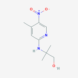 molecular formula C10H15N3O3 B344333 2-({5-Nitro-4-methyl-2-pyridinyl}amino)-2-methyl-1-propanol 