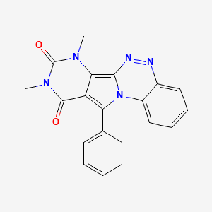 molecular formula C20H15N5O2 B3443384 7,9-dimethyl-11-phenylpyrimido[4',5':3,4]pyrrolo[2,1-c][1,2,4]benzotriazine-8,10(7H,9H)-dione 