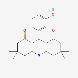molecular formula C24H29NO3 B3443392 9-(3-hydroxyphenyl)-3,3,6,6,10-pentamethyl-3,4,6,7,9,10-hexahydro-1,8(2H,5H)-acridinedione 