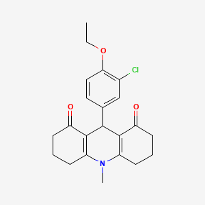 molecular formula C22H24ClNO3 B3443393 9-(3-chloro-4-ethoxyphenyl)-10-methyl-3,4,6,7,9,10-hexahydro-1,8(2H,5H)-acridinedione 