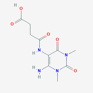 B034434 4-[(4-Amino-1,3-dimethyl-2,6-dioxopyrimidin-5-yl)amino]-4-oxobutanoic acid CAS No. 109418-96-4