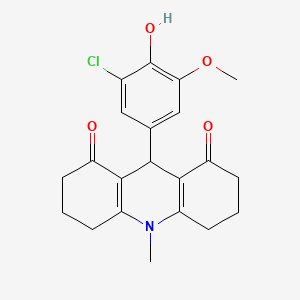 molecular formula C21H22ClNO4 B3443402 9-(3-chloro-4-hydroxy-5-methoxyphenyl)-10-methyl-3,4,6,7,9,10-hexahydro-1,8(2H,5H)-acridinedione 