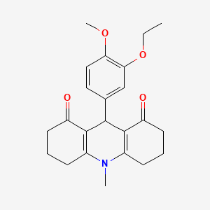 molecular formula C23H27NO4 B3443408 9-(3-ethoxy-4-methoxyphenyl)-10-methyl-3,4,6,7,9,10-hexahydro-1,8(2H,5H)-acridinedione 
