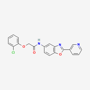molecular formula C20H14ClN3O3 B3443435 2-(2-chlorophenoxy)-N-[2-(3-pyridinyl)-1,3-benzoxazol-5-yl]acetamide 