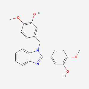 molecular formula C22H20N2O4 B3443436 5-[1-(3-hydroxy-4-methoxybenzyl)-1H-benzimidazol-2-yl]-2-methoxyphenol 