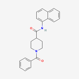 molecular formula C23H22N2O2 B3443450 1-benzoyl-N-1-naphthyl-4-piperidinecarboxamide 