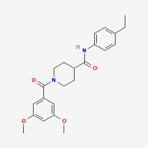 molecular formula C23H28N2O4 B3443467 1-(3,5-dimethoxybenzoyl)-N-(4-ethylphenyl)-4-piperidinecarboxamide 