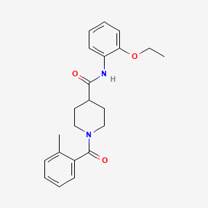 molecular formula C22H26N2O3 B3443472 N-(2-ethoxyphenyl)-1-(2-methylbenzoyl)-4-piperidinecarboxamide 