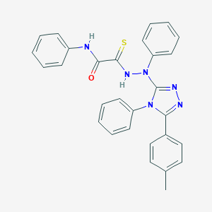 molecular formula C29H24N6OS B344348 2-{2-[5-(4-methylphenyl)-4-phenyl-4H-1,2,4-triazol-3-yl]-2-phenylhydrazino}-N-phenyl-2-thioxoacetamide 