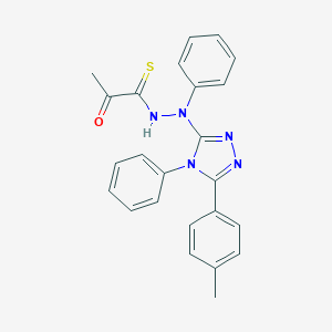 molecular formula C24H21N5OS B344349 N'-[5-(4-methylphenyl)-4-phenyl-4H-1,2,4-triazol-3-yl]-2-oxo-N'-phenylpropanethiohydrazide 