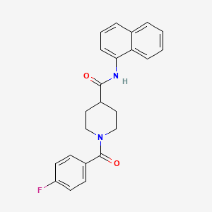 molecular formula C23H21FN2O2 B3443512 1-(4-fluorobenzoyl)-N-1-naphthyl-4-piperidinecarboxamide 