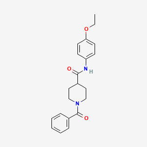 molecular formula C21H24N2O3 B3443515 1-benzoyl-N-(4-ethoxyphenyl)-4-piperidinecarboxamide 