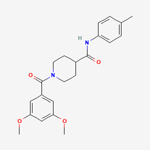 molecular formula C22H26N2O4 B3443521 1-(3,5-dimethoxybenzoyl)-N-(4-methylphenyl)-4-piperidinecarboxamide 