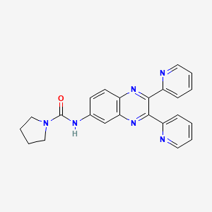 molecular formula C23H20N6O B3443557 N-(2,3-di-2-pyridinyl-6-quinoxalinyl)-1-pyrrolidinecarboxamide 